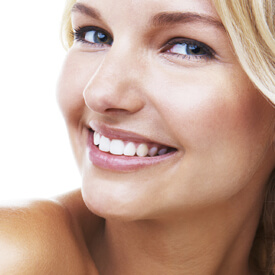 close up of woman smiling