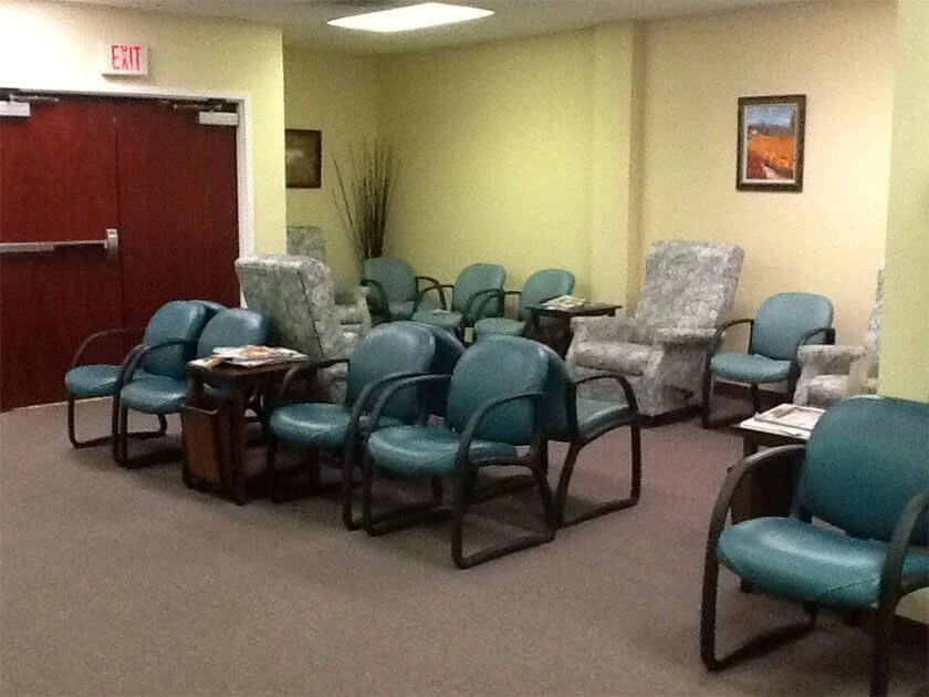 waiting room of dermatology office